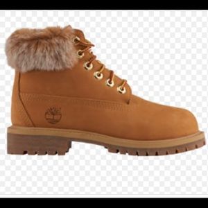Fur timberland boots